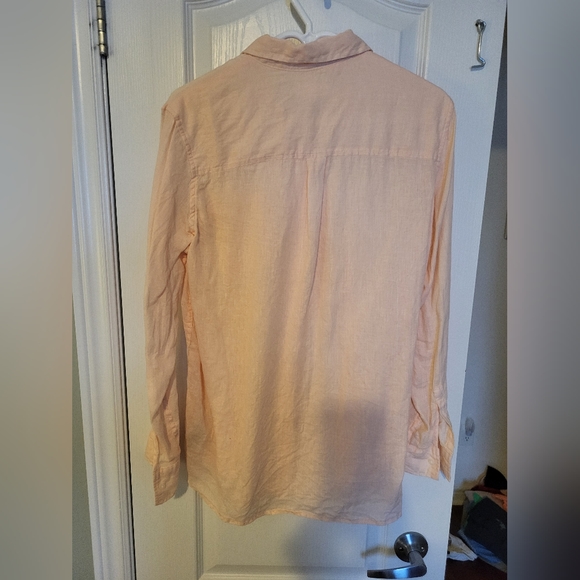 Gap Linen Shirt, Medium, Light Pink - Picture 2 of 3